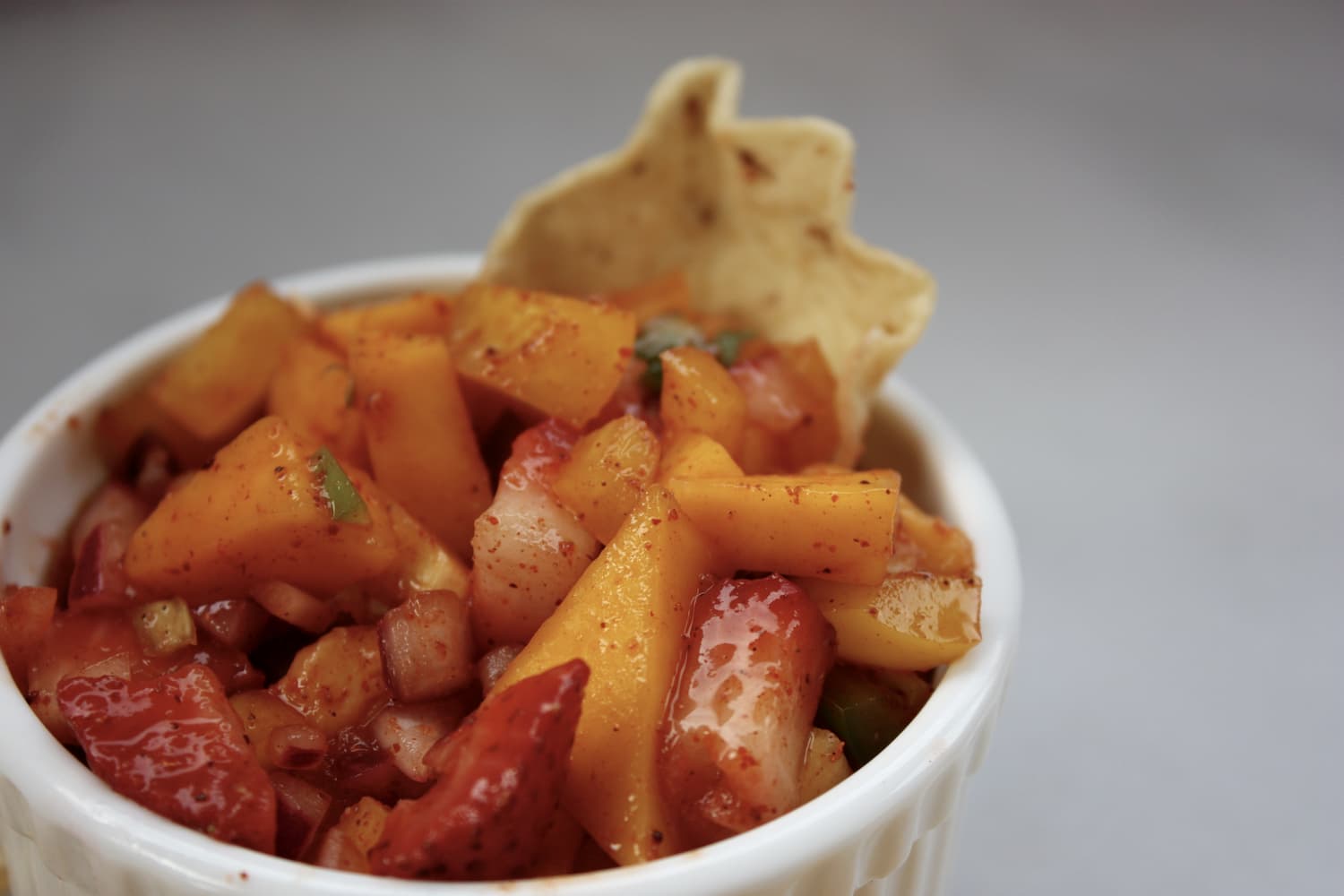 spicy basil fruit salsa