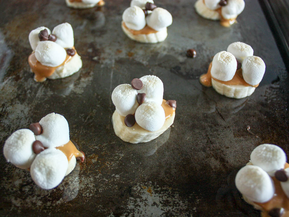 Banana Peanut Butter S'Mores Bites - Miss Allie's Kitchen