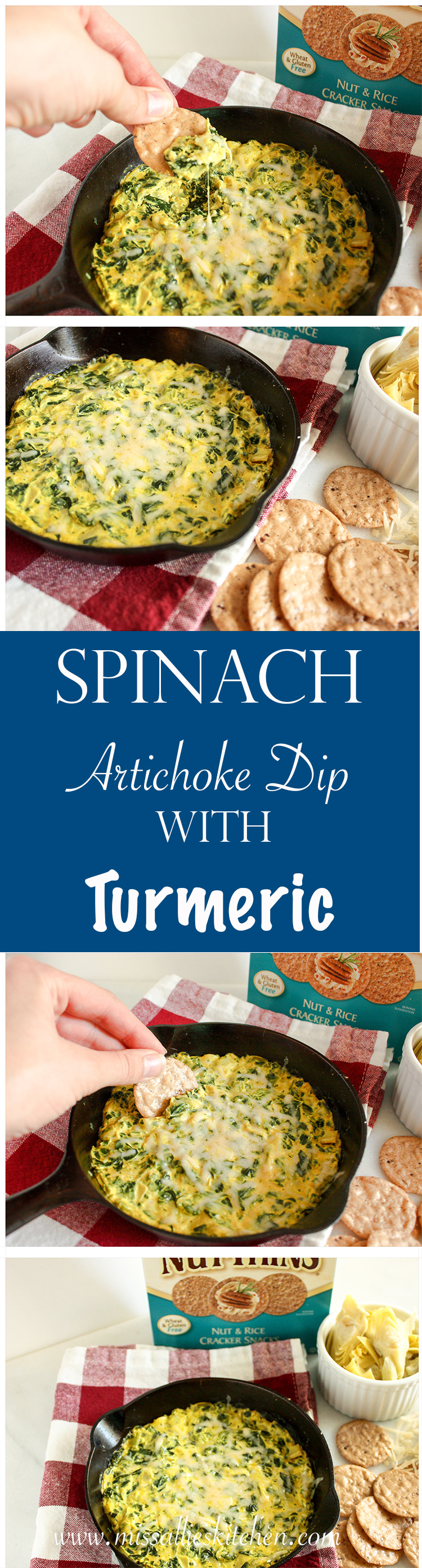 Spinach Artichoke Dip with Turmeric -Miss Allie's Kitchen