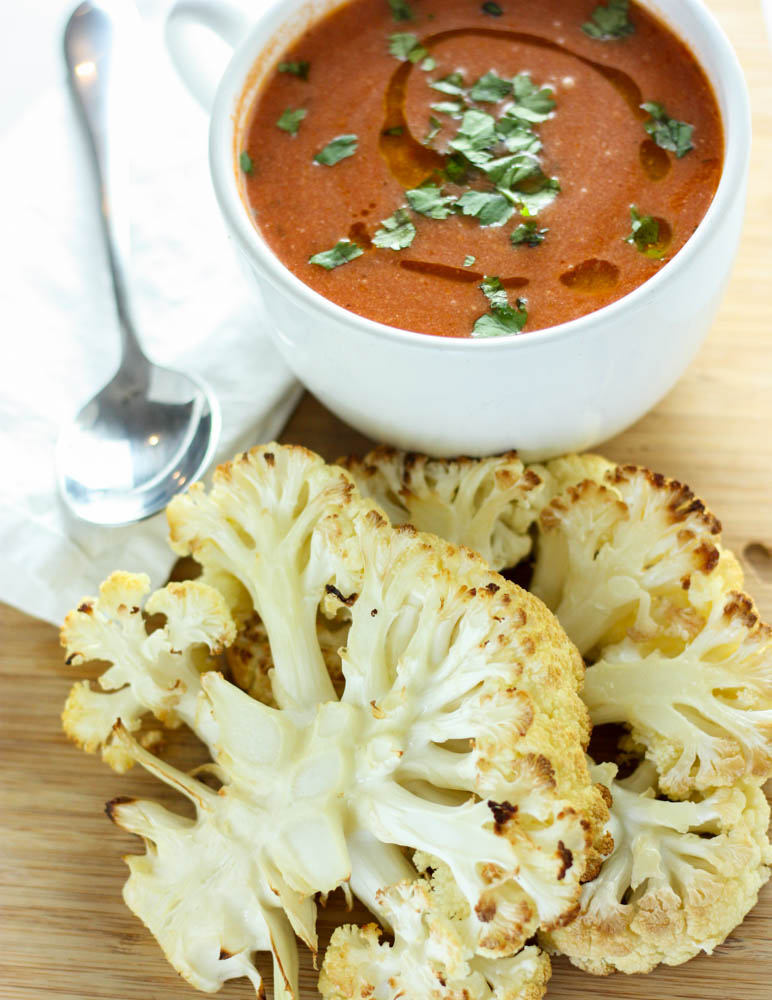Tomato Soup and Cauliflower Soup 