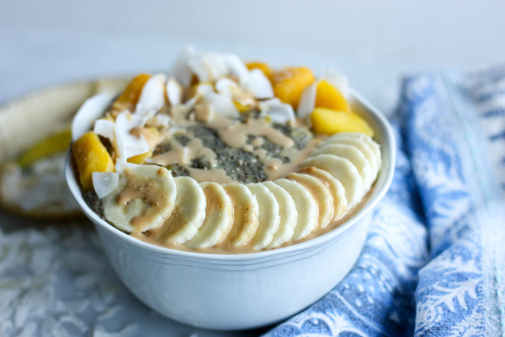 Mango Banana Chia Seed Pudding 