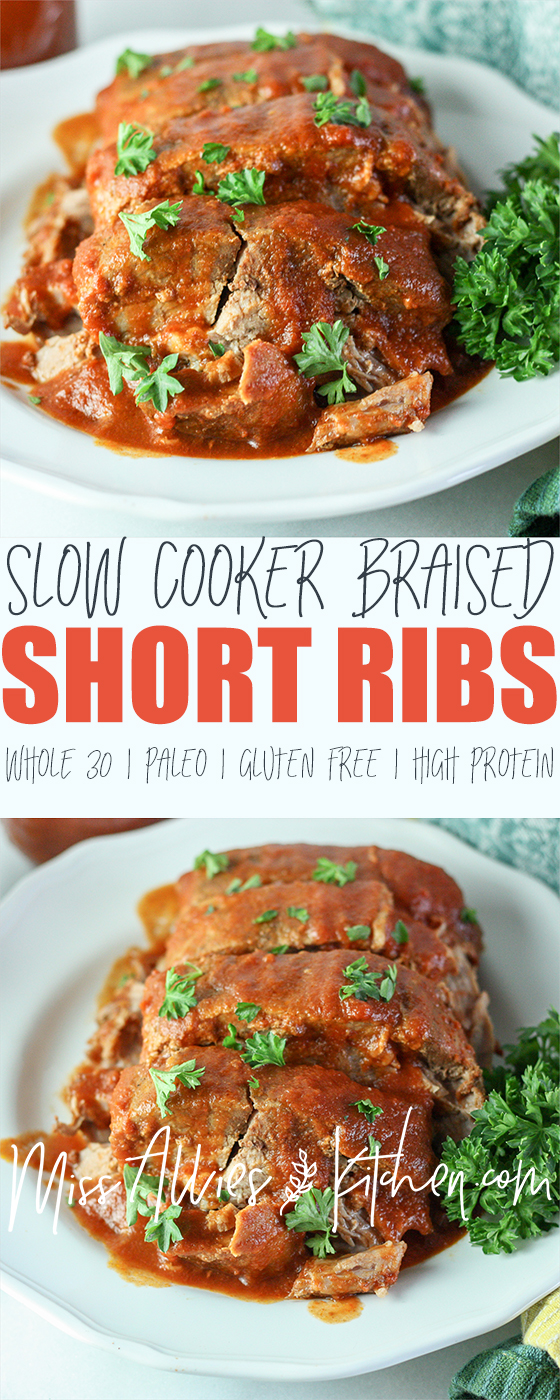 Whole30 Slow Cooker Braised Short Ribs 