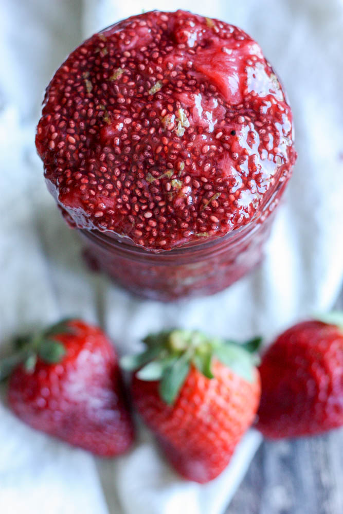 Strawberry Jam made with Chia Seeds! 