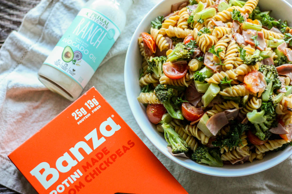 5 Ingredient Paleo Ranch Chickpea Pasta Salad 