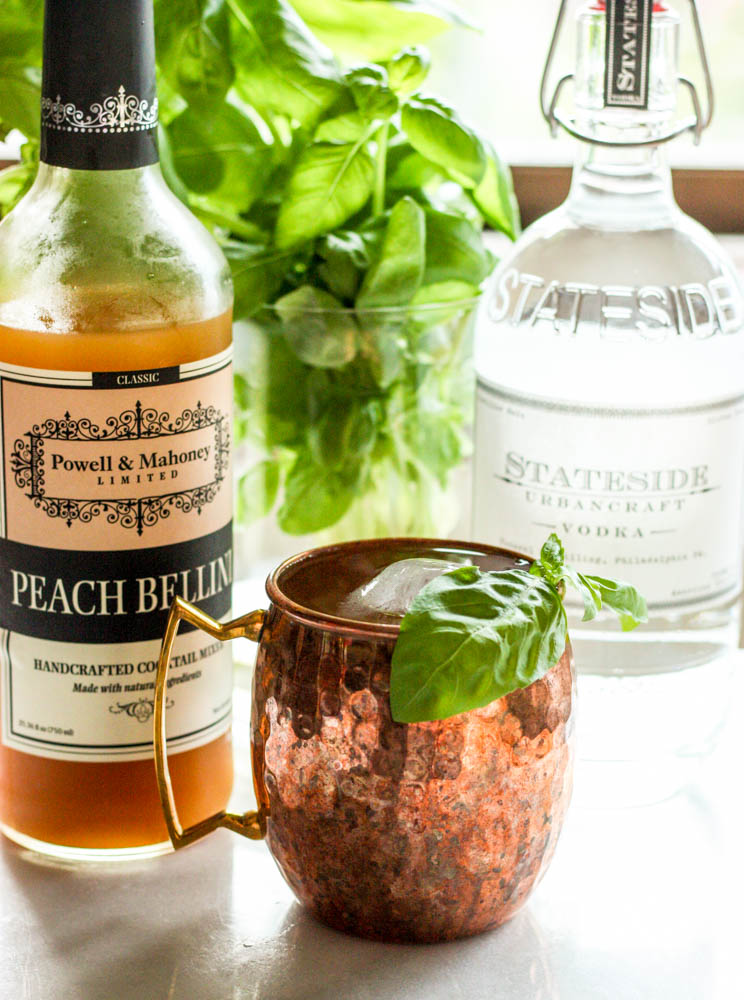 Peach Basil Moscow Mule