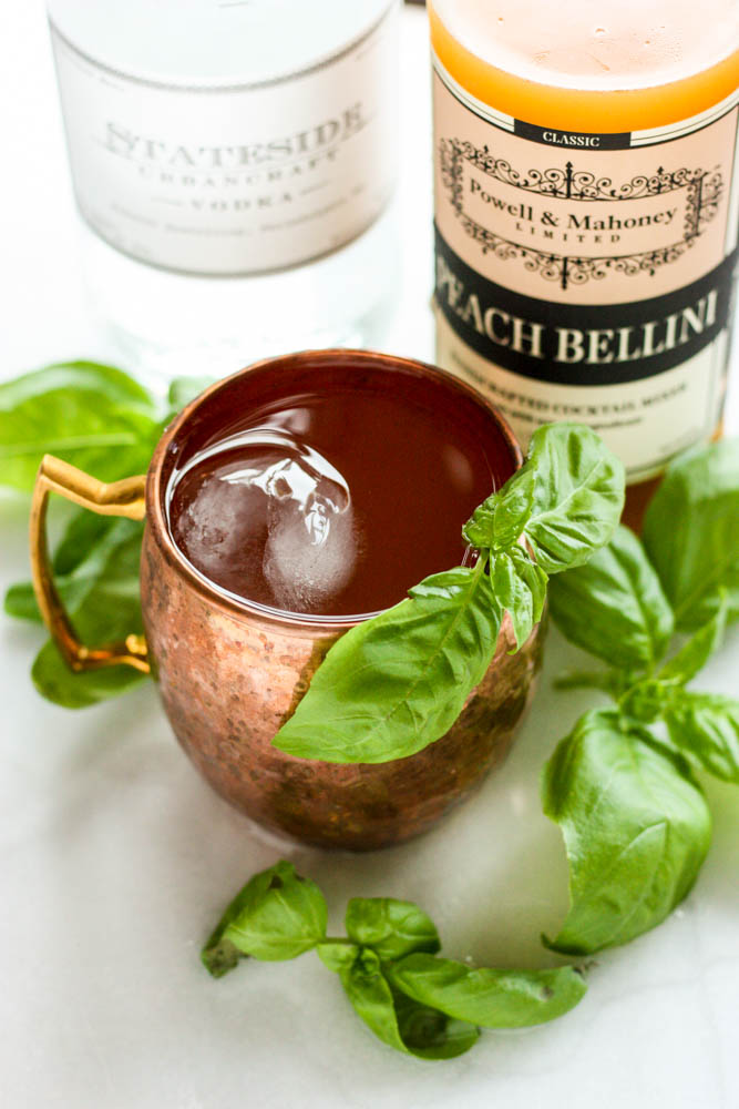 Peach Basil Moscow Mule