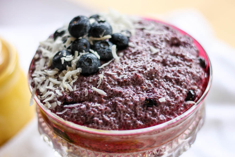 Paleo Lemon Blueberry Chia Pudding