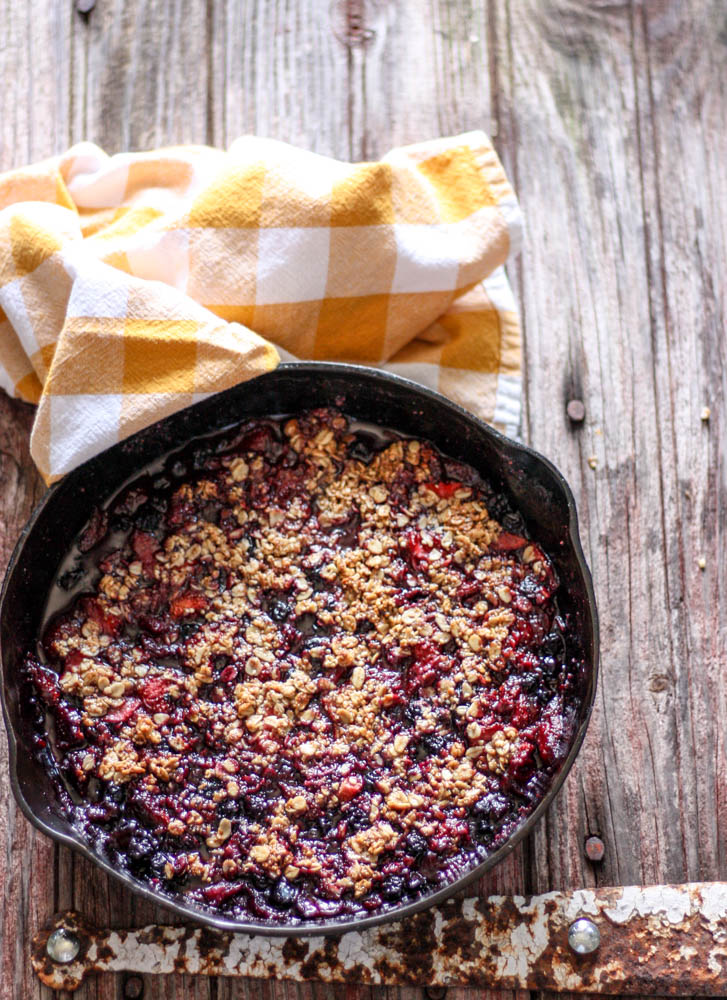 Gluten Free Berry Skillet Crisp