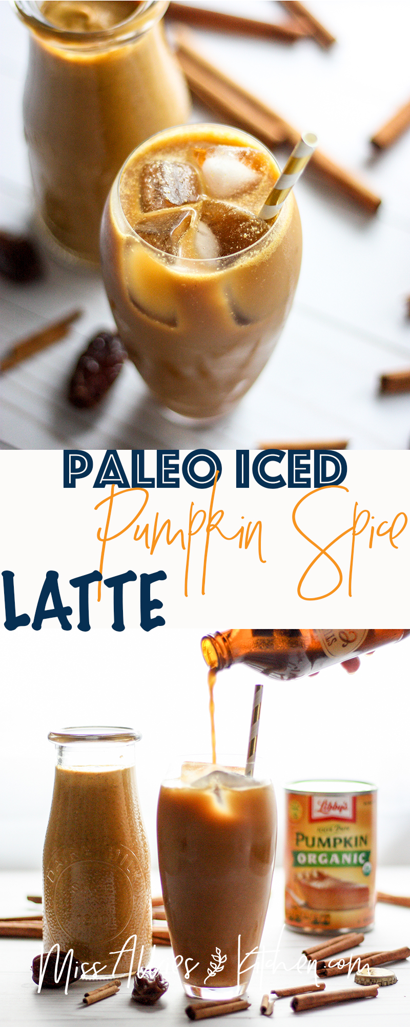 Paleo Iced Pumpkin Spice Latte - get that fall fix without the fancy coffee shop price tag & added crap!