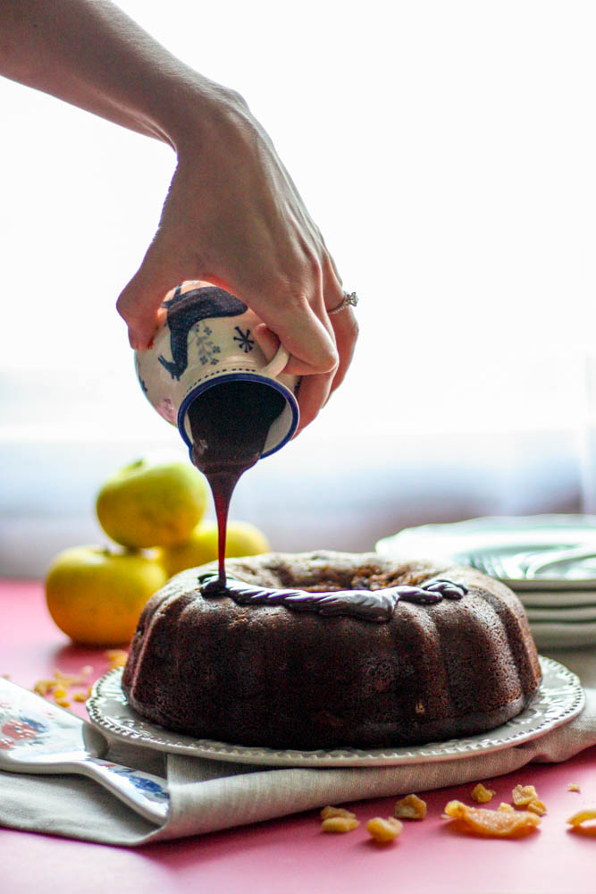 Whole Wheat Apple Ginger and Chocolate Chunk Cake