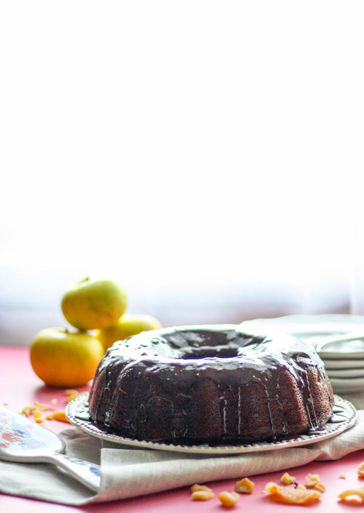 Whole Wheat Apple Ginger and Chocolate Chunk Cake