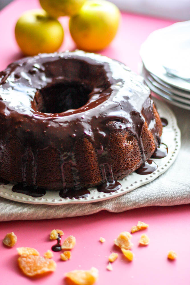 Whole Wheat Apple Ginger and Chocolate Chunk Cake