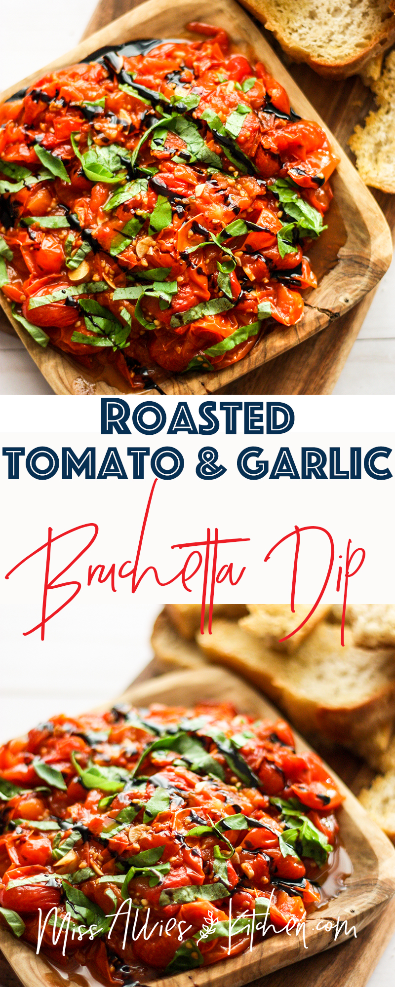 Roasted Tomato & Garlic Bruschetta Dip