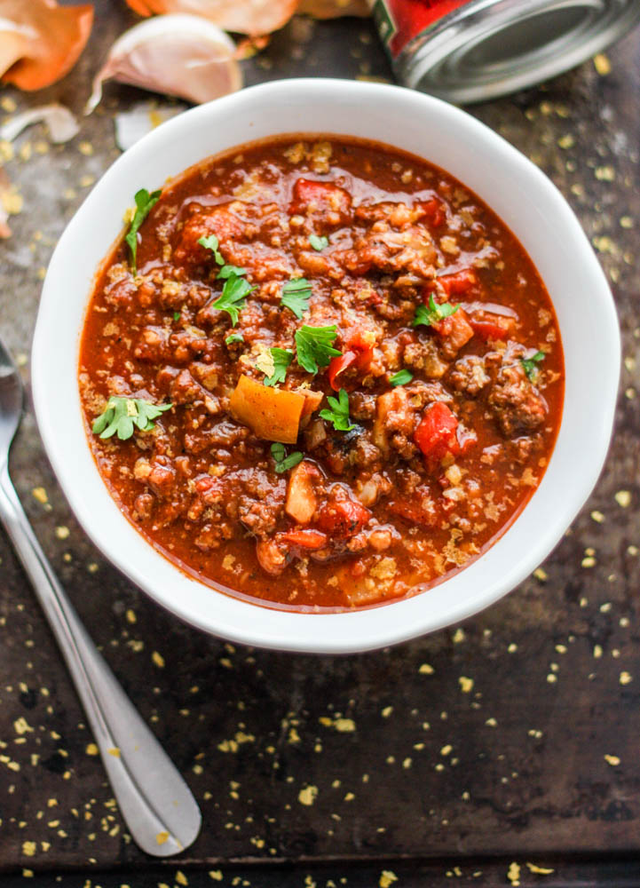 Whole30 Cauliflower Freezer Chili