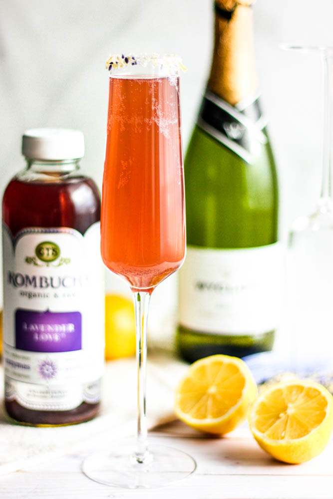 Easy Lavender Lemon Champagne Fizz Cocktails