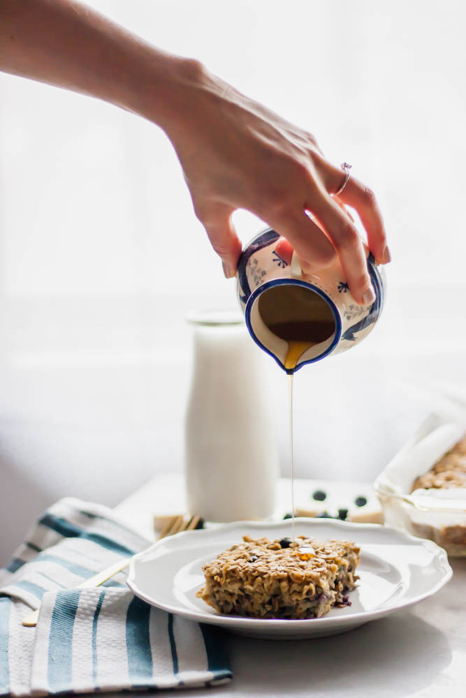 Banana Blueberry Baked Breakfast Oatmeal