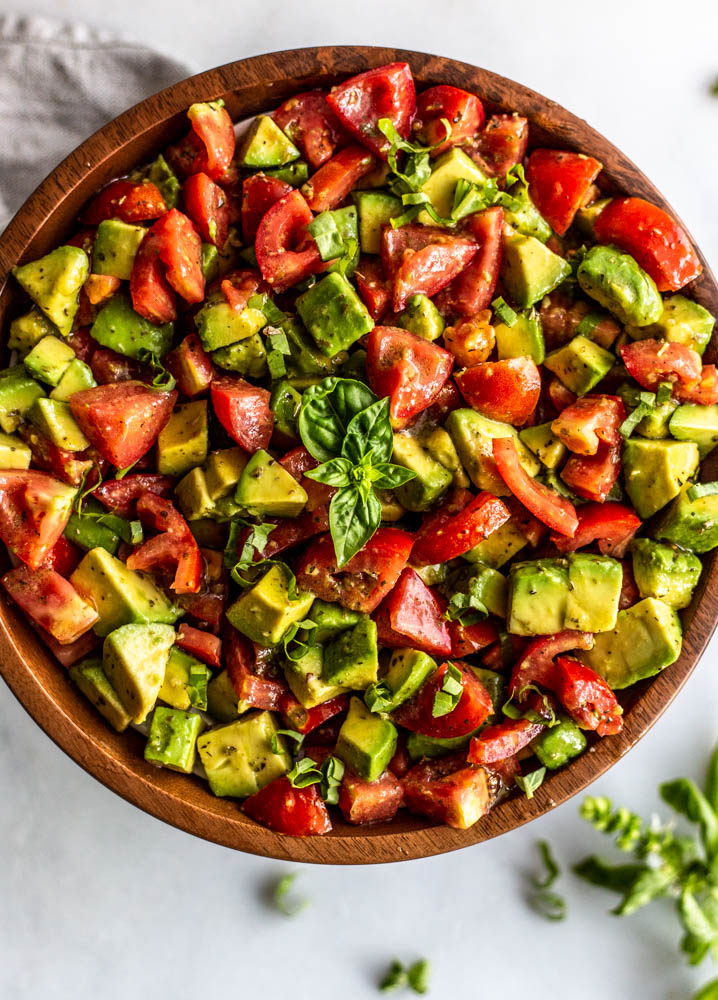 Italian Style Avocado and Tomato Salad