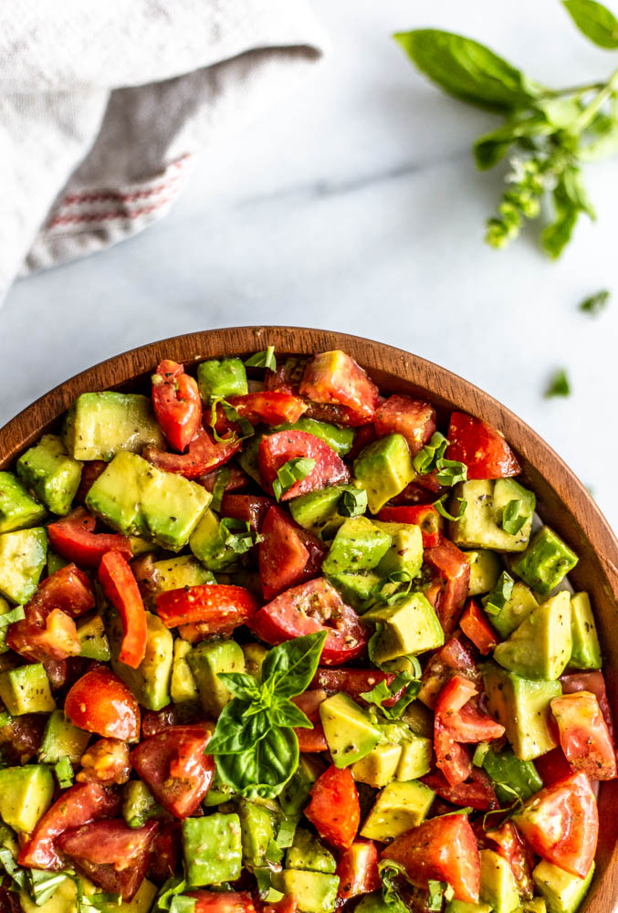 Italian Style Avocado and Tomato Salad