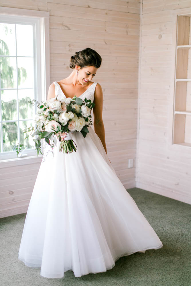 a line tulle bridal gown 