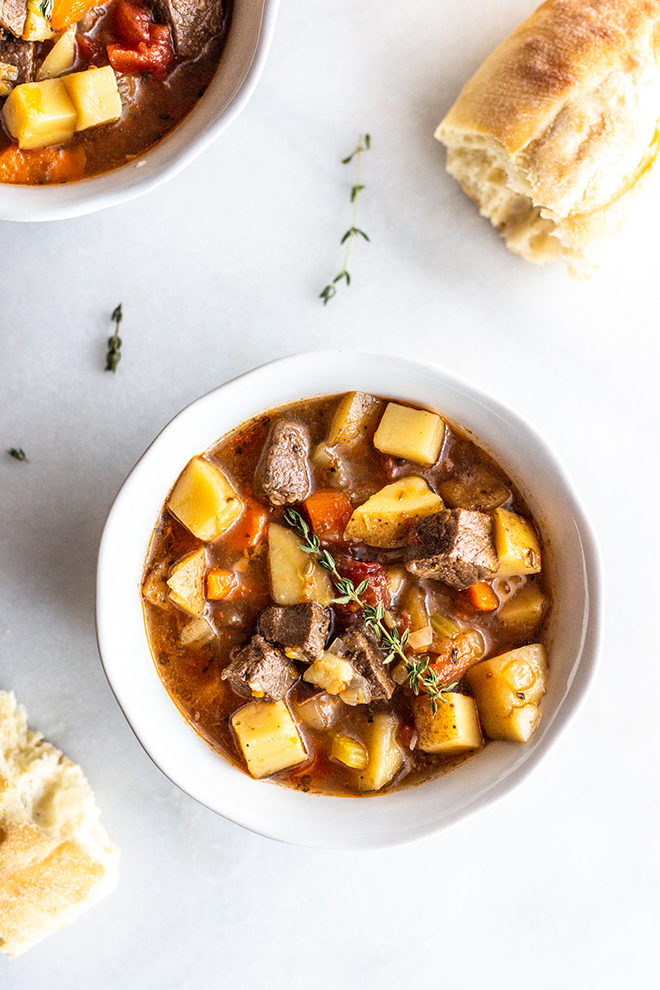 Rich and tender Easy Instant Pot Venison Stew comes together quickly for the perfect rustic, comforting dinner to use up your harvest in the freezer. 