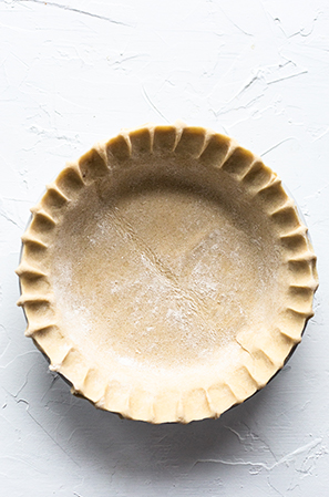 pie crust on a white background 