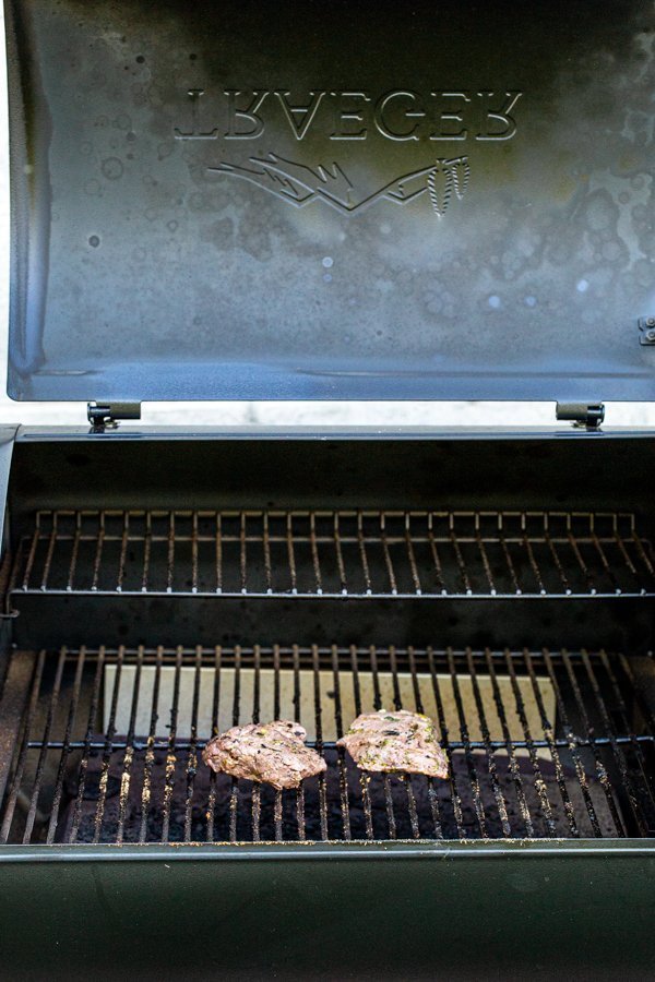 elk steaks on a grill