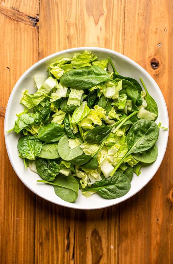 lettuce in a white bowl