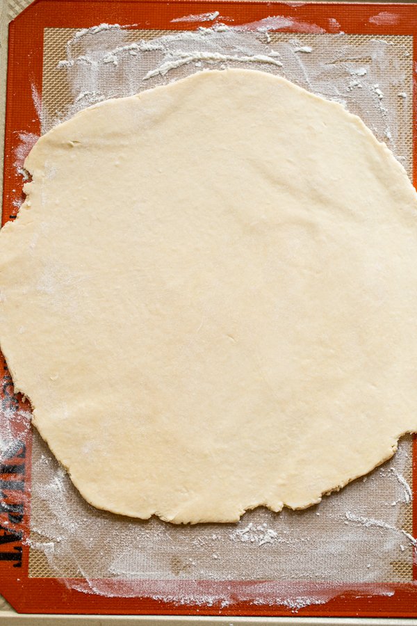 rolled out pie crust