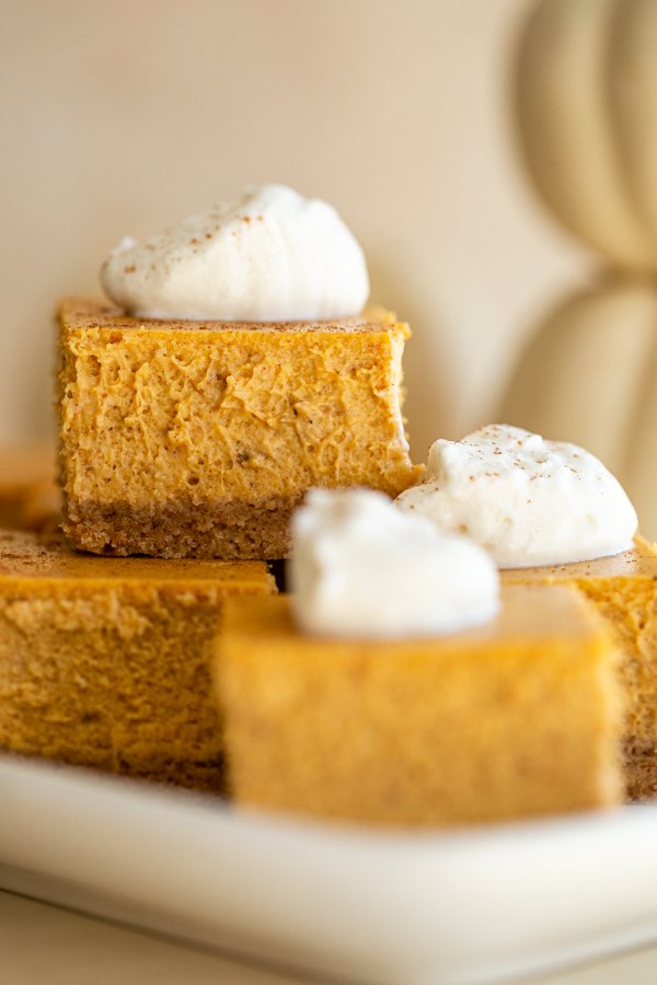 Pumpkin Cheesecake Bars | The Best Harvest Dessert