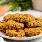 carrot cake breakfast cookies on a plate