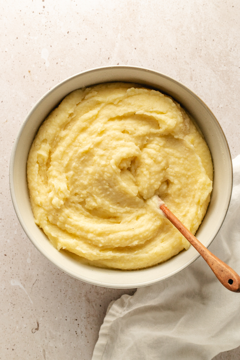 Ricer mashed potatoes top