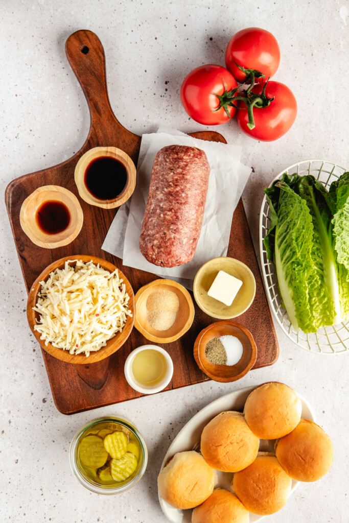 Ingredients to make Venison Sliders