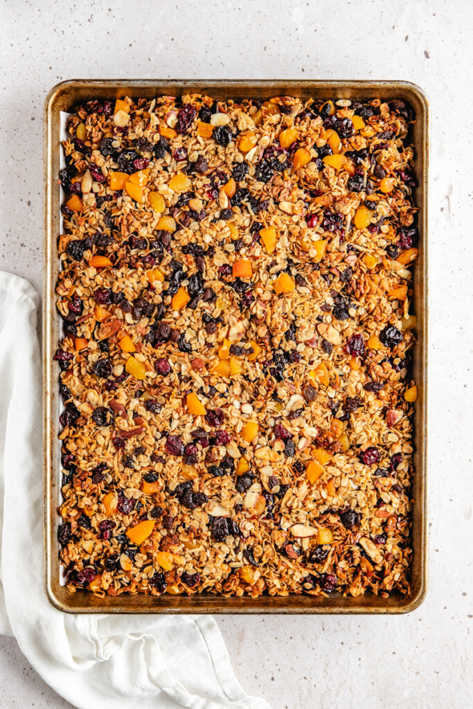The best granola baked with dried fruits