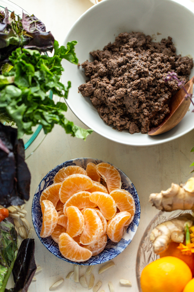 ingredients for asian chop salad